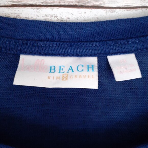 Belle Beach Kim Gravel Womens Top 2X Drawstring Bottom Long Sleeve Blue NWOT 232 - Picture 5 of 6